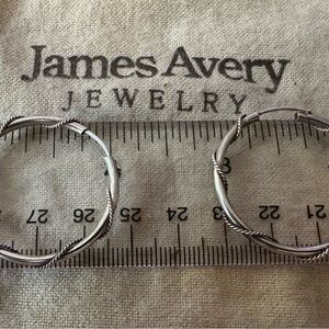 Twisted Silver Hoop Earrings (stamped 925)